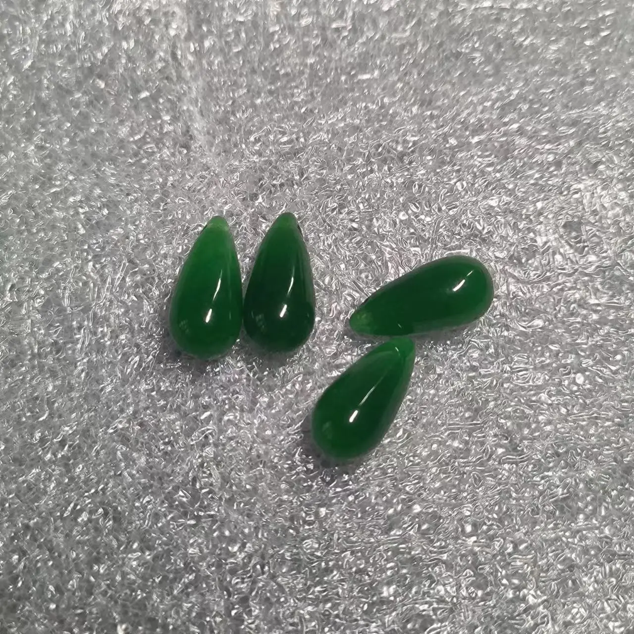 10pcs/lot Natural Emerald Drop Pendant jade dark green Simple Fashion Ladies Jewelry wholesale precious accessories gem taki diy