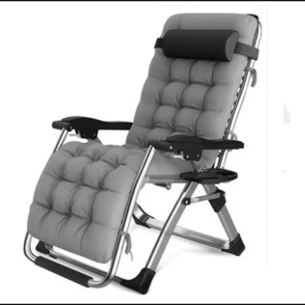 Image 7: Chaise longue d'extérieur pliable et réglable, zéro gravité, robuste, résistante aux intempéries, inclinable, pour piscine, cour, jardin