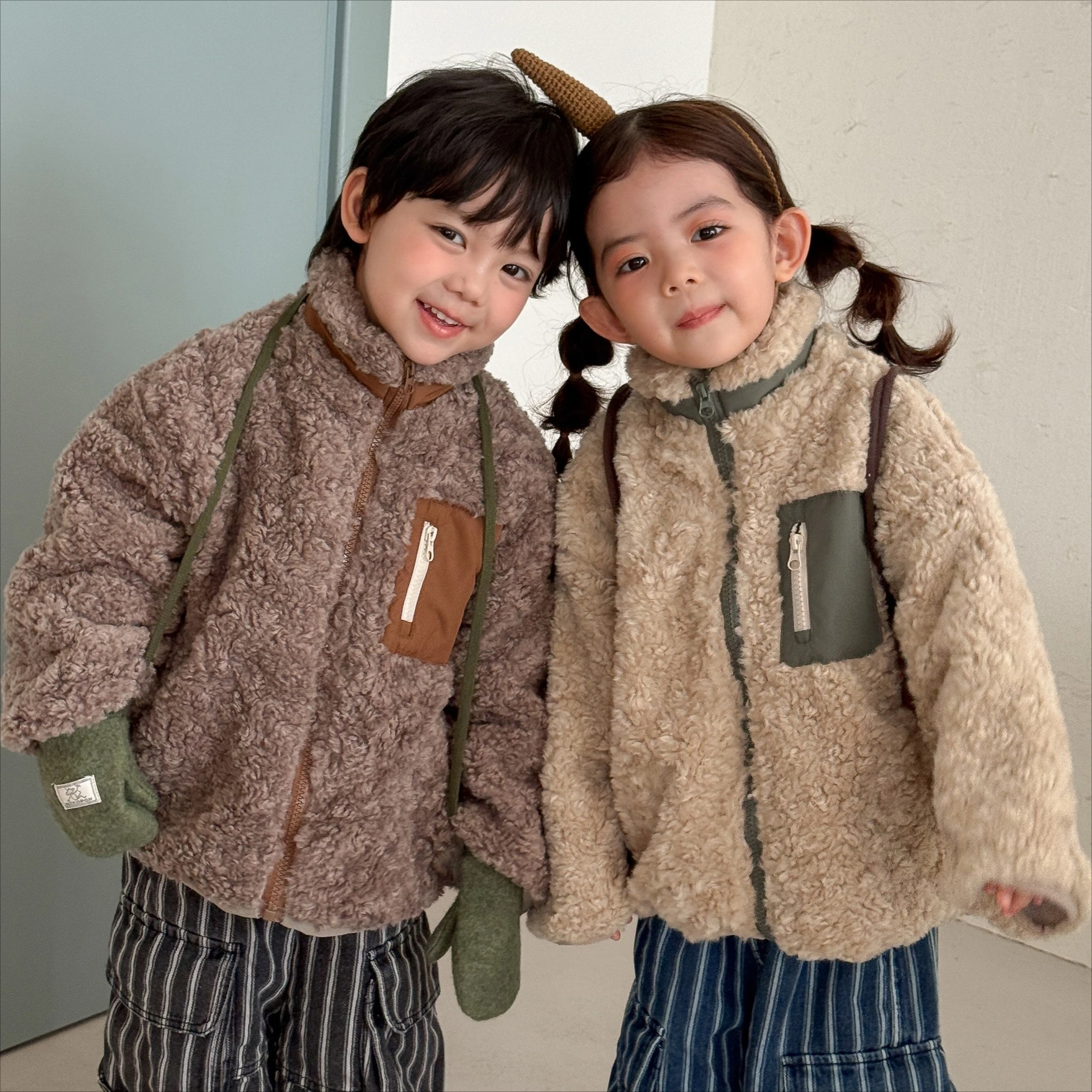 Jacket 2026 Autumn and Winter New Children's Clothes Korean Style Boys and Girls Fashion Soft and Thick Warm Woolen Coat
