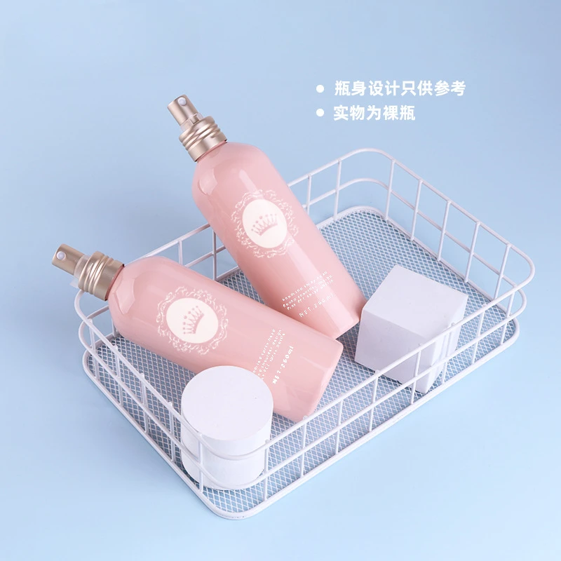 260ml Pink Plastic PET Bottle, Pure Dew, Makeup Water, Bottled Skin Care Product Package, Spray Body  Convenient To Carry