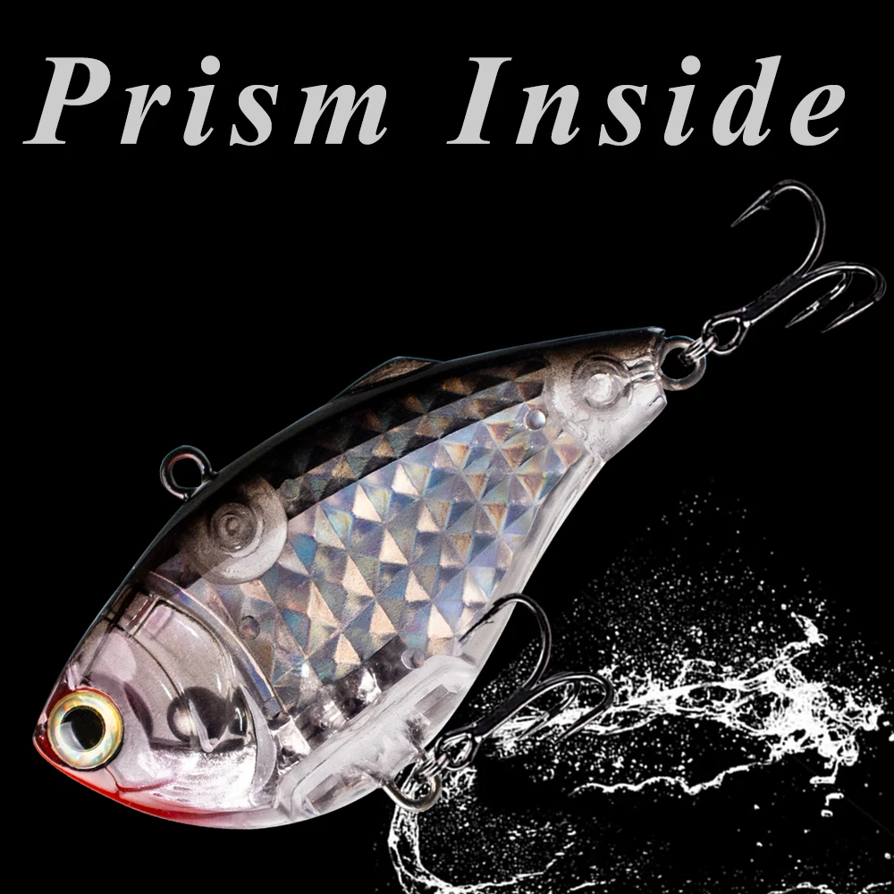 Chan\'s Huang 1PCS  Lipless Crankbait Bass Pike Fishing VIB Bait Sinking Fishing Lures Artificial 6CM 15.3G Vibration Hard Bait