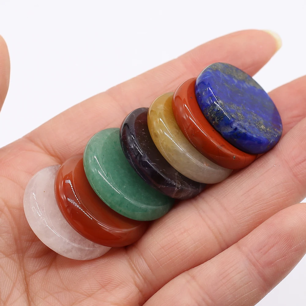 

Crystal Stone Chakra Round Natural Amethyst Lapis Lazuli Bead for Jewelry Making Bracelet DIY Necklace Accessories Home Dec 25mm