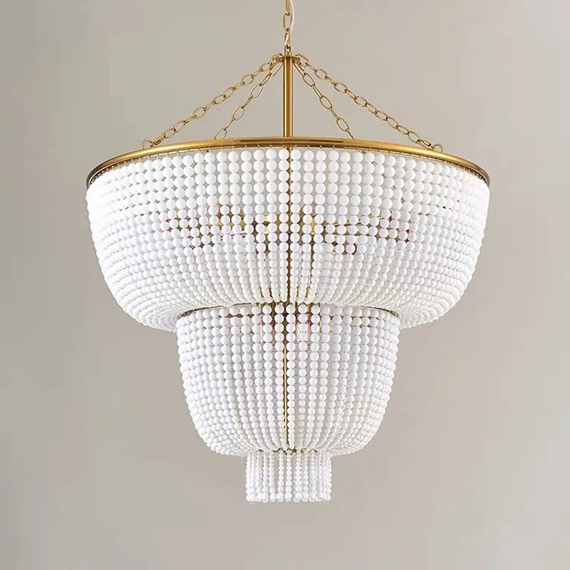 Luxury French crystal curtain chandelier living room retro romantic wedding decoration lighting bedroom dining room lighting