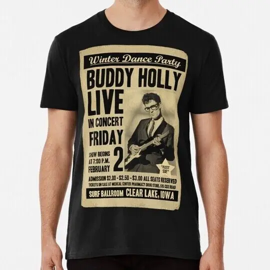 Buddy Holly concerts Poster. S to 5XL Made in the USA T-Shirt