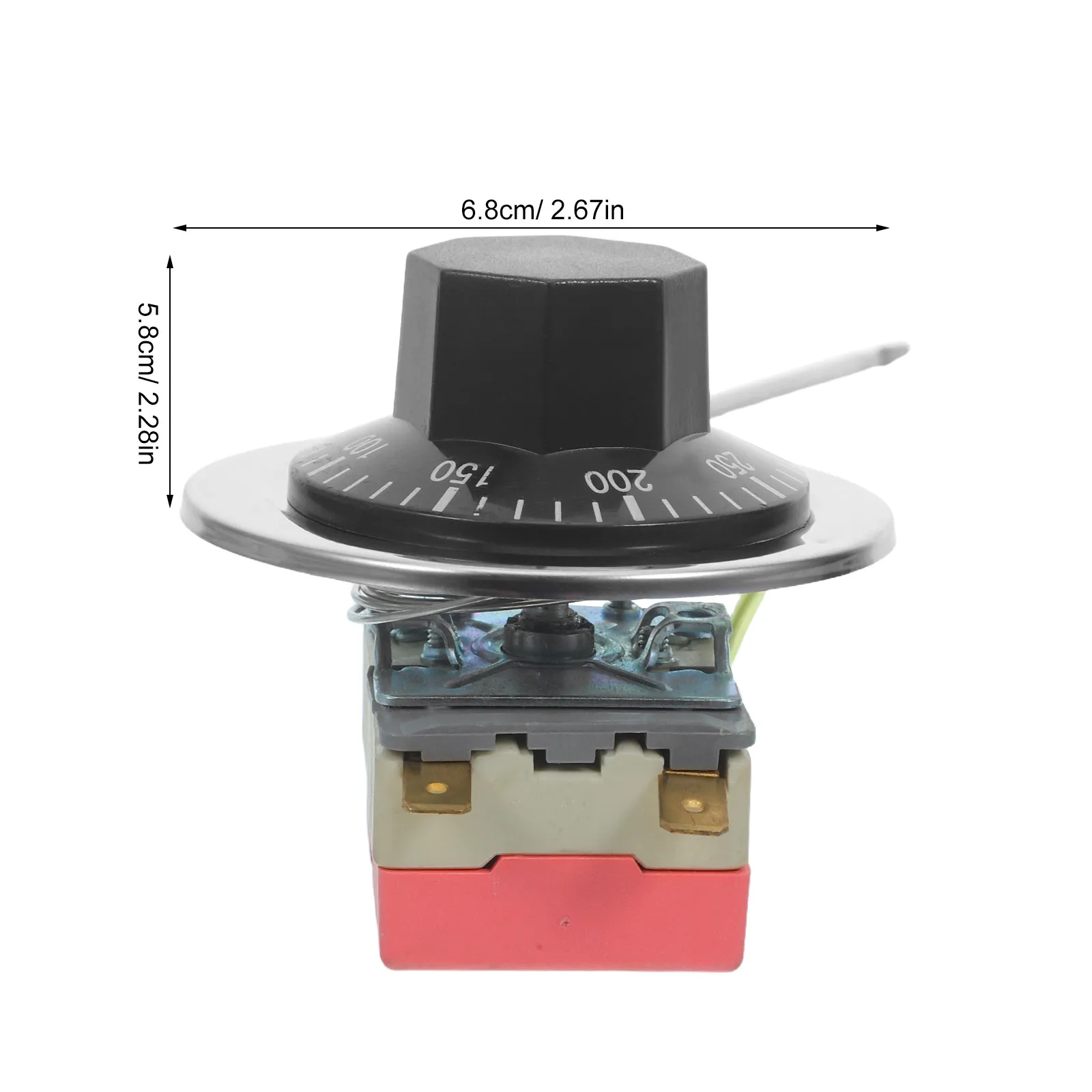2 Pcs Fryer Temperature Control Switch Cooker Thermostat Controller Commercial Deep Replacement Parts Capillary Tube Analog - view 4
