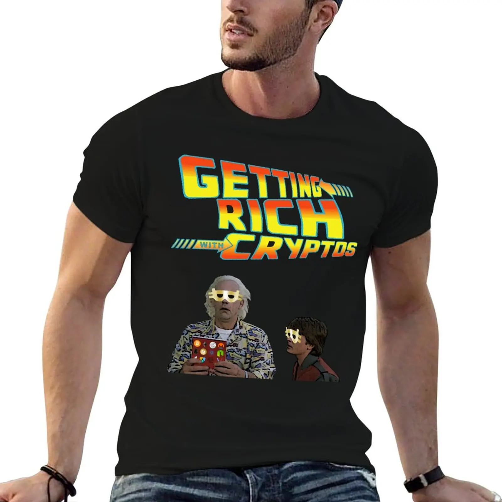 Devenez riche avec les crypto-monnaies Bitcoin Ethereum Litecoin IOTA VeChain NEO Monero NANO Blockchain Cryptocurrency T-Shirt
