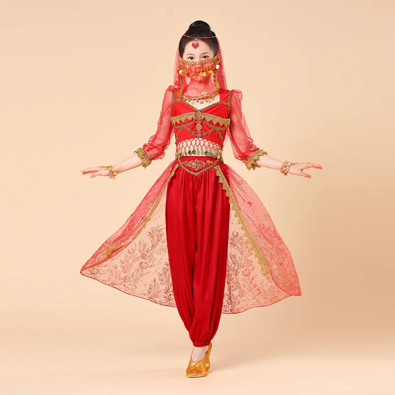 Belly Dance Costume Toddler Girls Indian Dance Costume Western Regions Dancer Desert Princess Performance