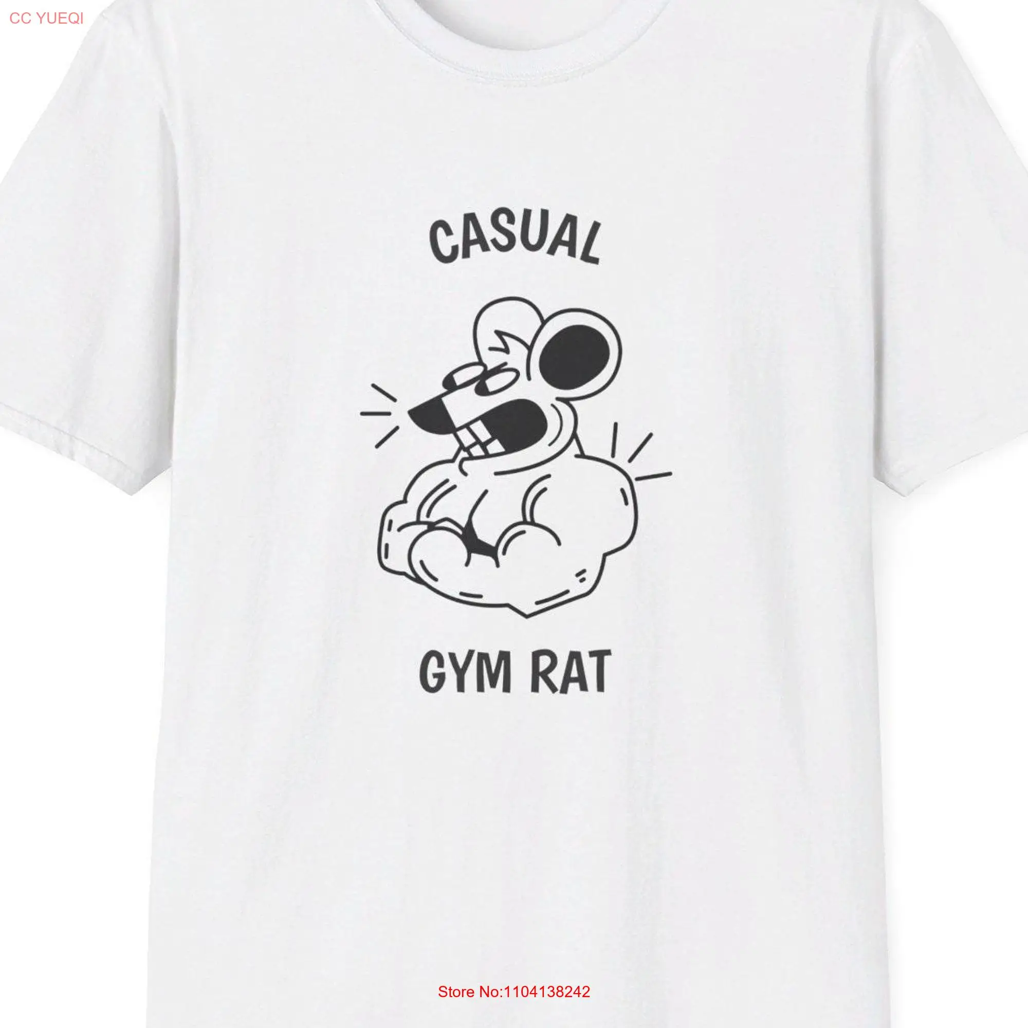 Casual Gym Rat T Shirt Funny long or short sleeves