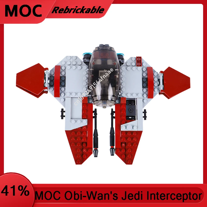 

НОВЫЙ MOC Starbattles Космический корабль Оби-Вана Перехват Модель истребителя DIY Творческие идеи Детские игрушки Подарок на день рождения Строительные блоки