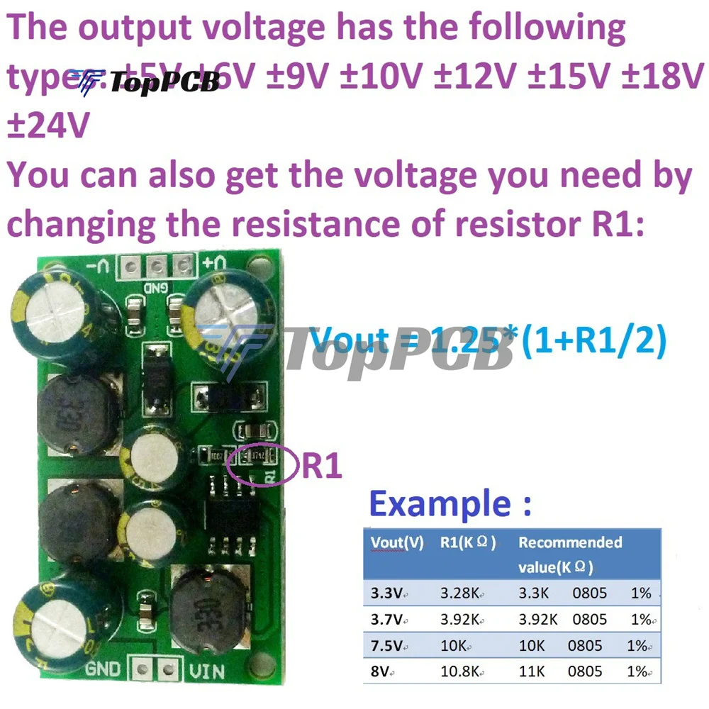 18W DC-DC Step Up Down Buck Boost Converter 3-24V to ±5V 6V 9V 12V 15V 18V 24V Voltage Regulator Power Supply LED Driver Adapter
