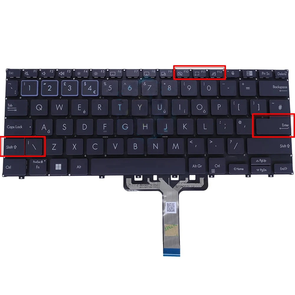 

UK Backlit Keyboard For ASUS ExpertBook B5 B5402 B5402EA B5402FBA B5402C Blue Keycaps 9Z.NKFPC.10U