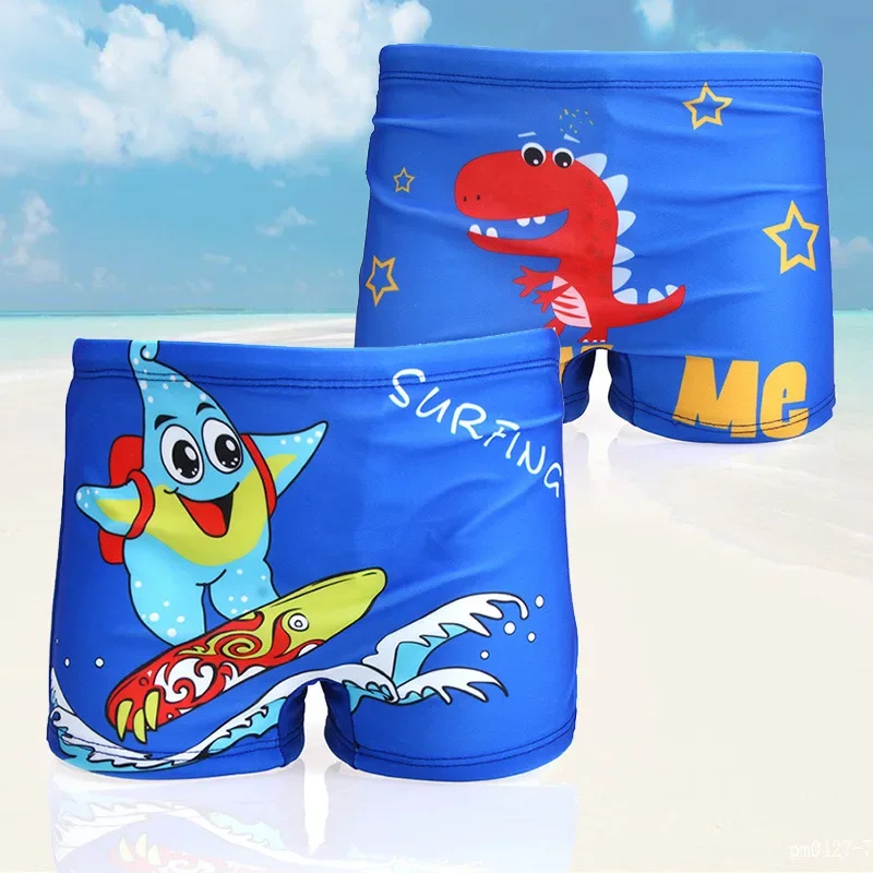 Baby Boy Swimming Trunks dinosaur fish Print Cartoon Bathing Suit Children Swim Shorts Kids Toddler Beach Swimwear Pool Shorts