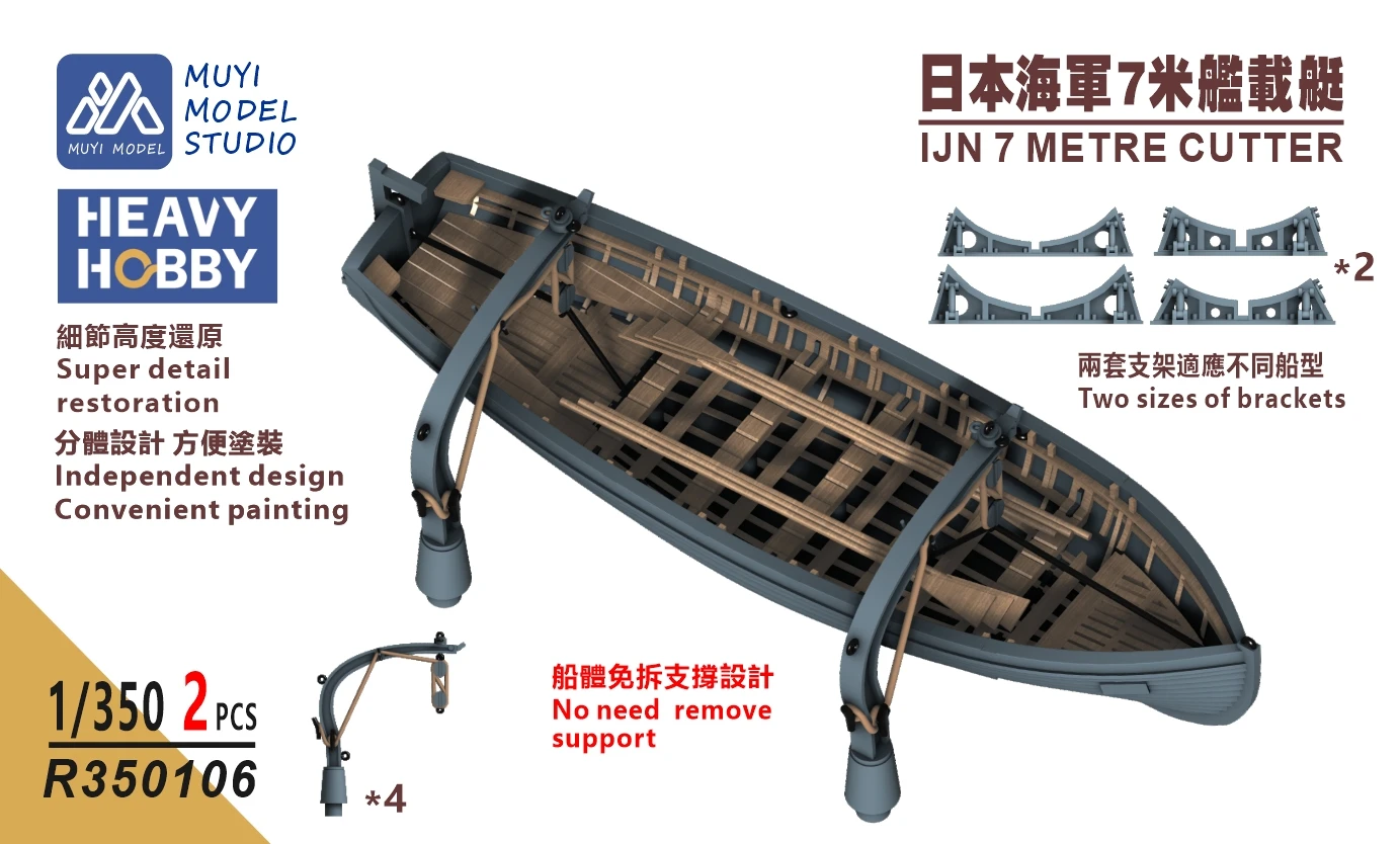 MUYI MODEL R350106 1/350 IJN 7 METRE CUTTER