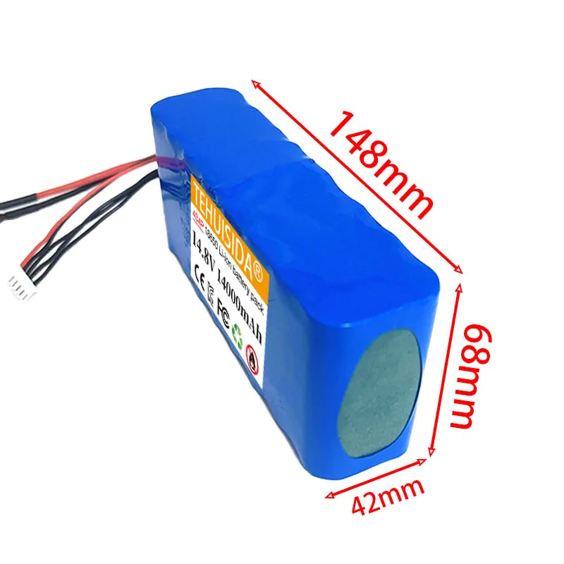 14.8 فولت 14000 مللي أمبير 18650 4S4P بطارية ليثيوم أيون قابلة للشحن مناسبة للطائرات بدون طيار متعددة الدوار بطارية احتياطية XT60 + 5P التوصيل