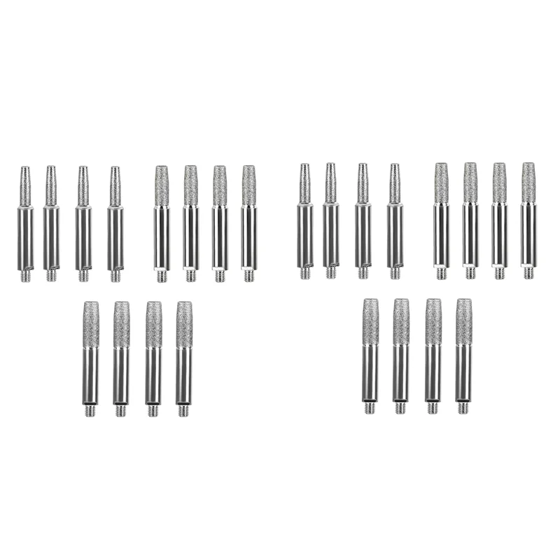 ABXF-Камень для заточки бензопилы, шлифовальный камень для бензопилы, 24 шт. Алмазная точилка для бензопилы высокой твердости (4 мм, 4,8 мм, 5,5 мм)