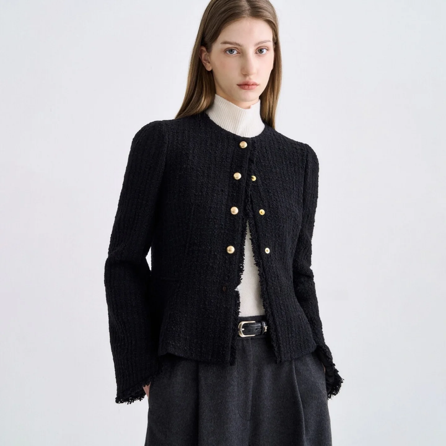 

Корейская укороченная кофта с V-образным вырезом и бахромой, приталенная, универсальная, для повседневной носки, весенняя коллекция для женщин