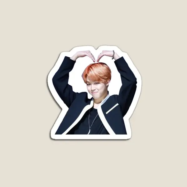 Park Jimin Heart  Magnet Colorful Toy Decor Holder Funny Cute  Baby for Fridge Organizer Refrigerator Stickers Kids Home