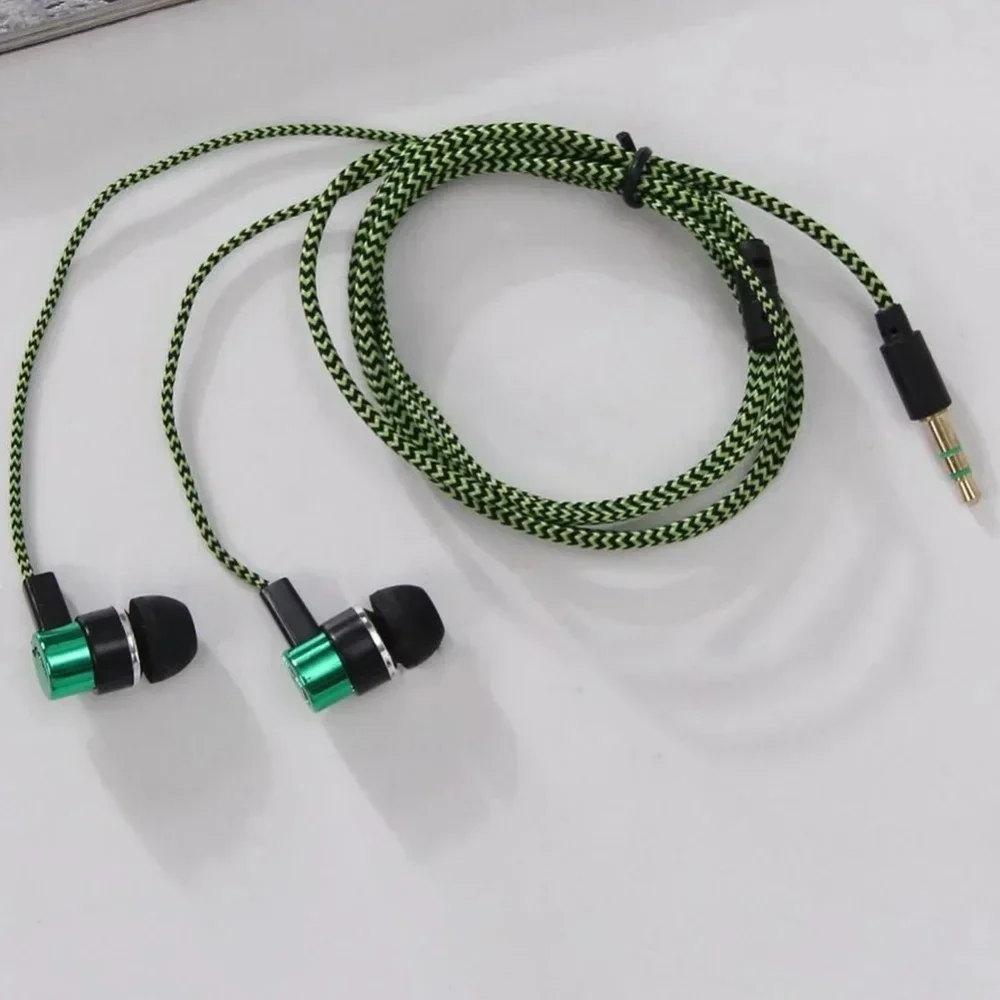 Portable Wired Headphone With Mic HiFi Handfree Bass Stereo Music Headset Earbud 3.5mm In-Ear Earphone For Samsung Xiaomi Huawei