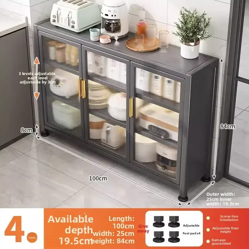 Slate kitchen rack Extremely narrow side cabinet Thin cabinet Crack dining side cabinet Floor-to-ceiling storage storage cabinet