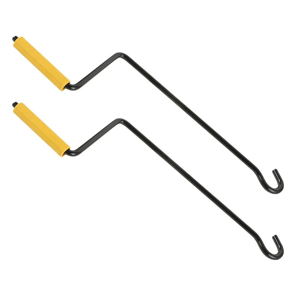 2pcs Jack Handle Durable Steel Ergonomic Compatible Tire Lifting Car Accessories Portable Storage Hand Tool Engine Parts