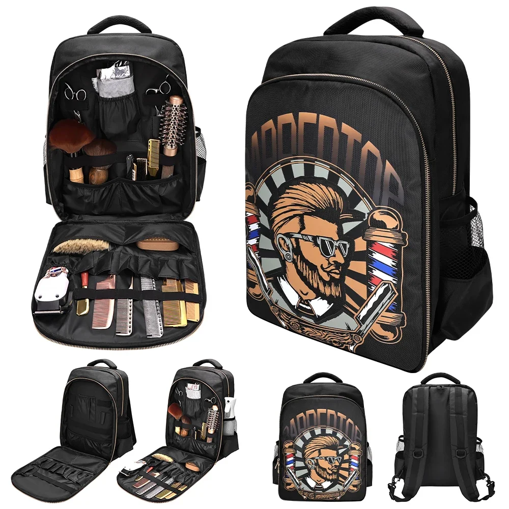 Barber Backpack, Large Capacity Hairstylist Organizer Bag with Multiple Pockets for Scissors Combs Tools,  Shoulder Storage Bag