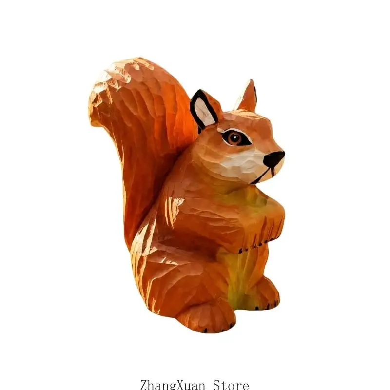 Dekorative Eichhörnchenfigur mit warm bemalten Walddetails 3XUF – Detail 5