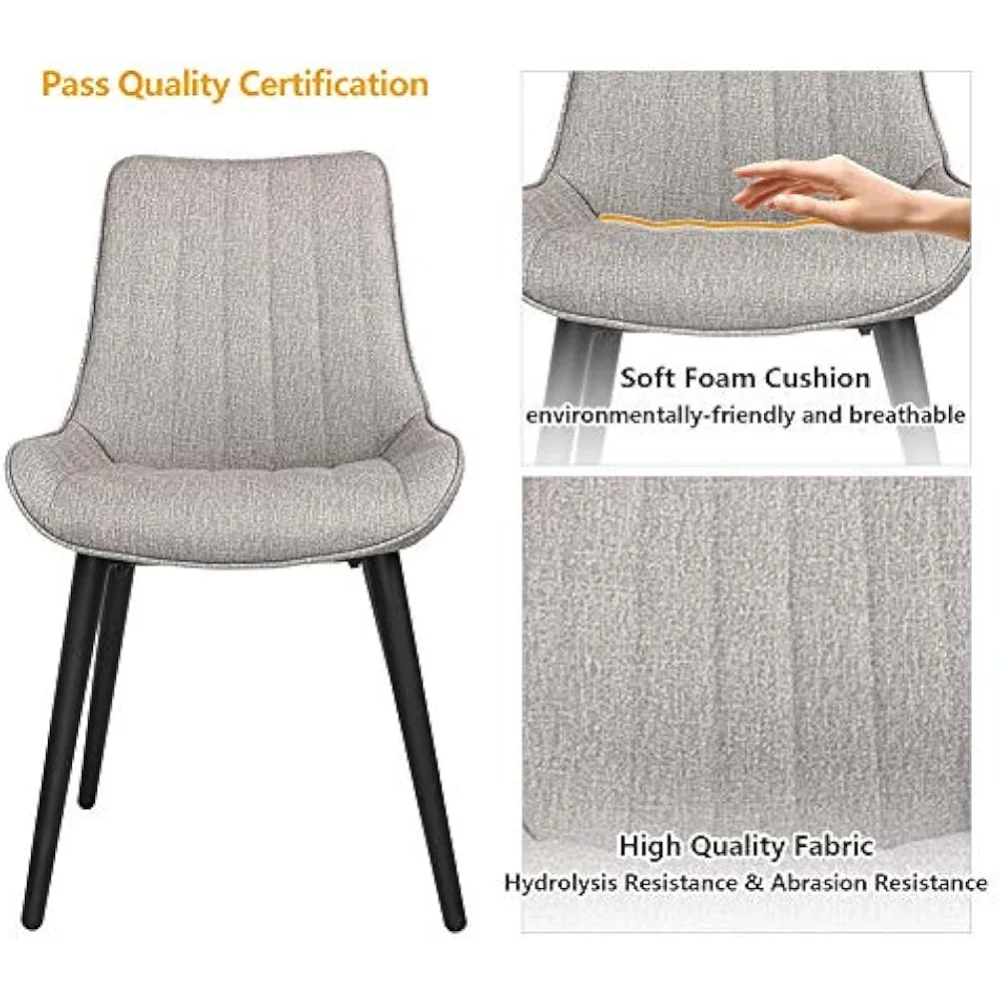 Modern Vinyl Leather Dining Chair Set of 2,Heavy Duty Kitchen Chair Metal Frame Comfortable, Waterproof & Fire