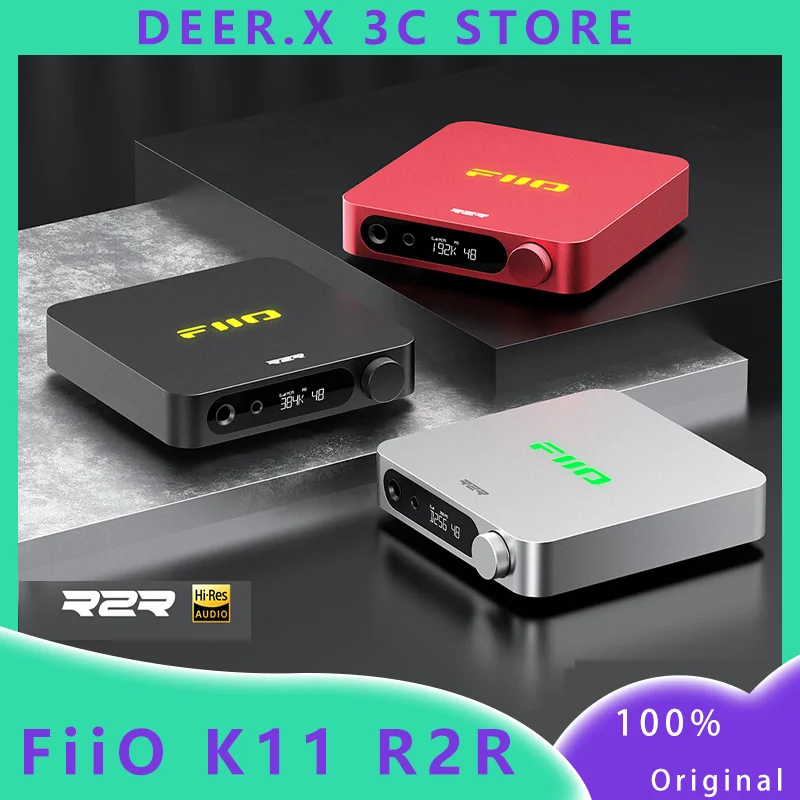 FiiO K11 R2R desktop DSD decoding all-in-one headphone power amplifier, custom NOS/OS RCA coaxial optical PCM384kHz/24Bit