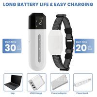 800M Electric Dog Training Collar Waterproof Anti Bark Collar Remote Control Sound Vibration Shock Adjustable for All Size Dogs