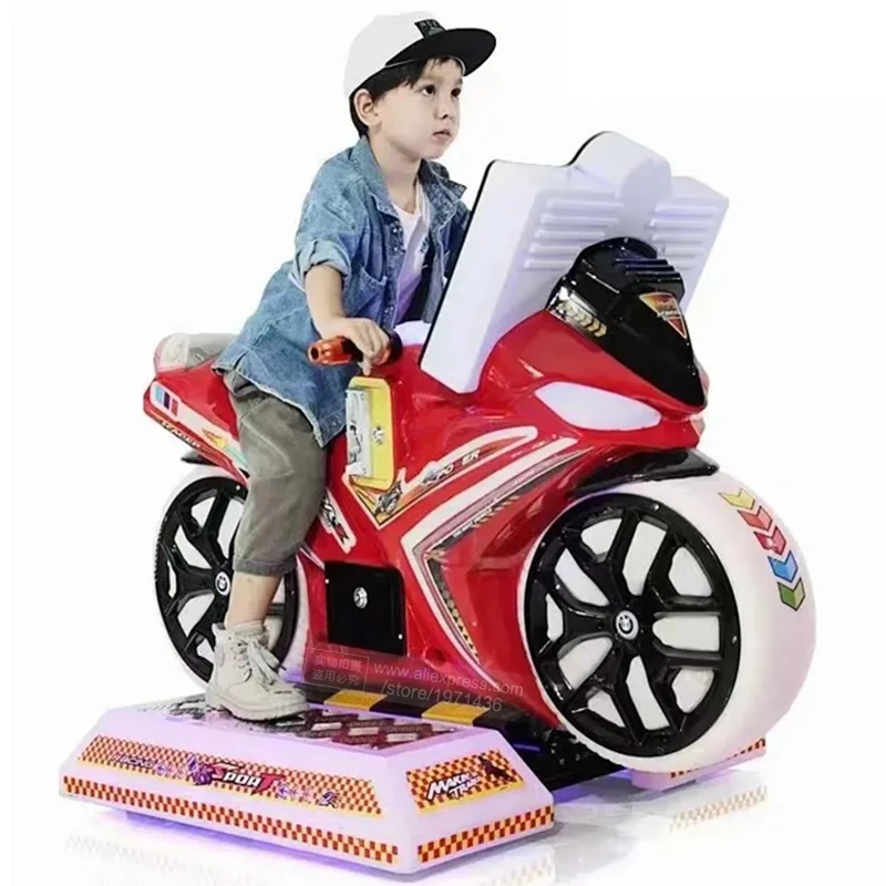 

Kids Play Motor Bike Amusement Park Coin Operated Kiddie Rides Simulator Motorcycle Arcade Racing Car Game Machine For Children