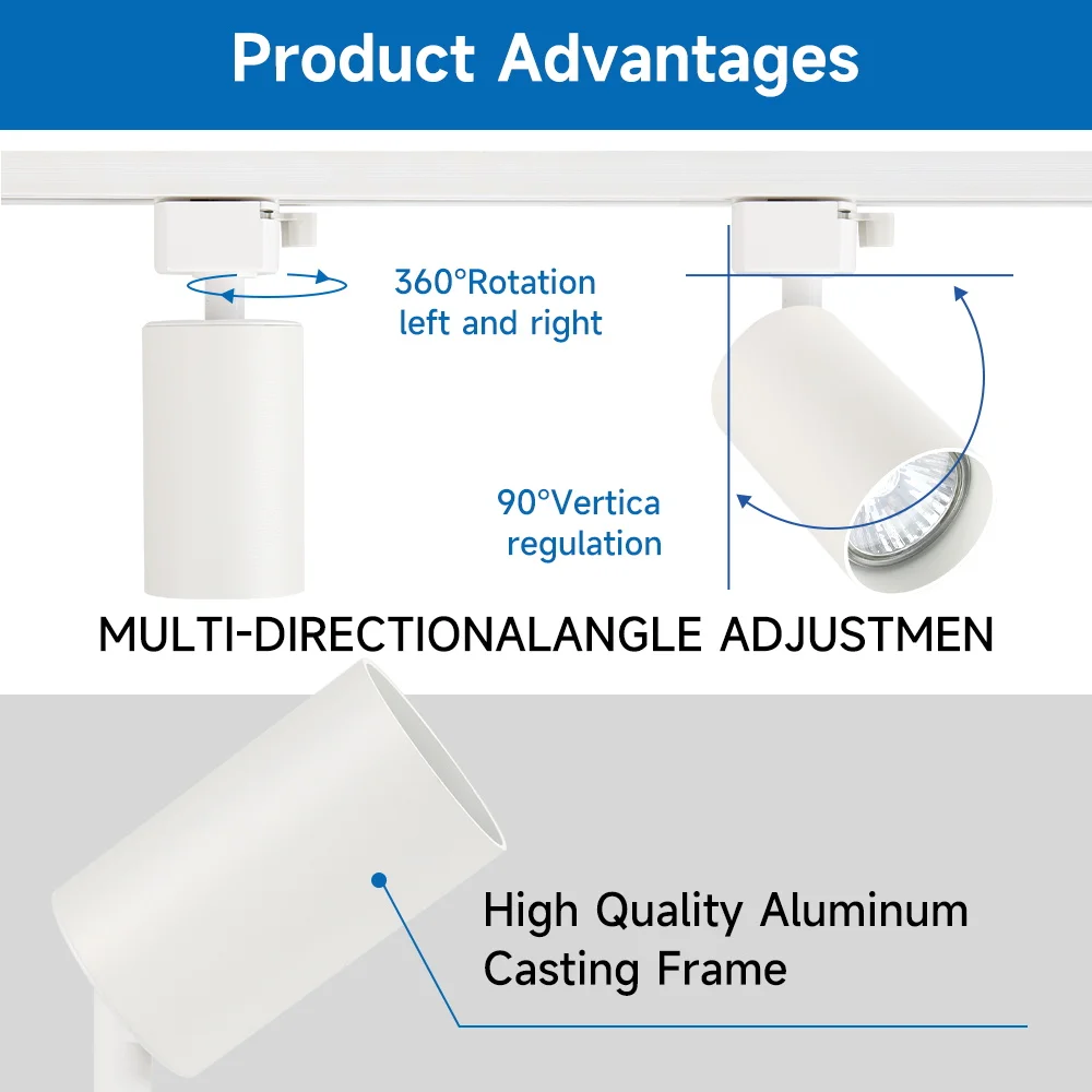 GU10 أضواء المسارات Led أضواء السقف السقف 110 فولت 220 فولت مجموعات كاملة الأضواء داخلي السكك الحديدية الإضاءة لغرفة المعيشة المطبخ مصباح السقف