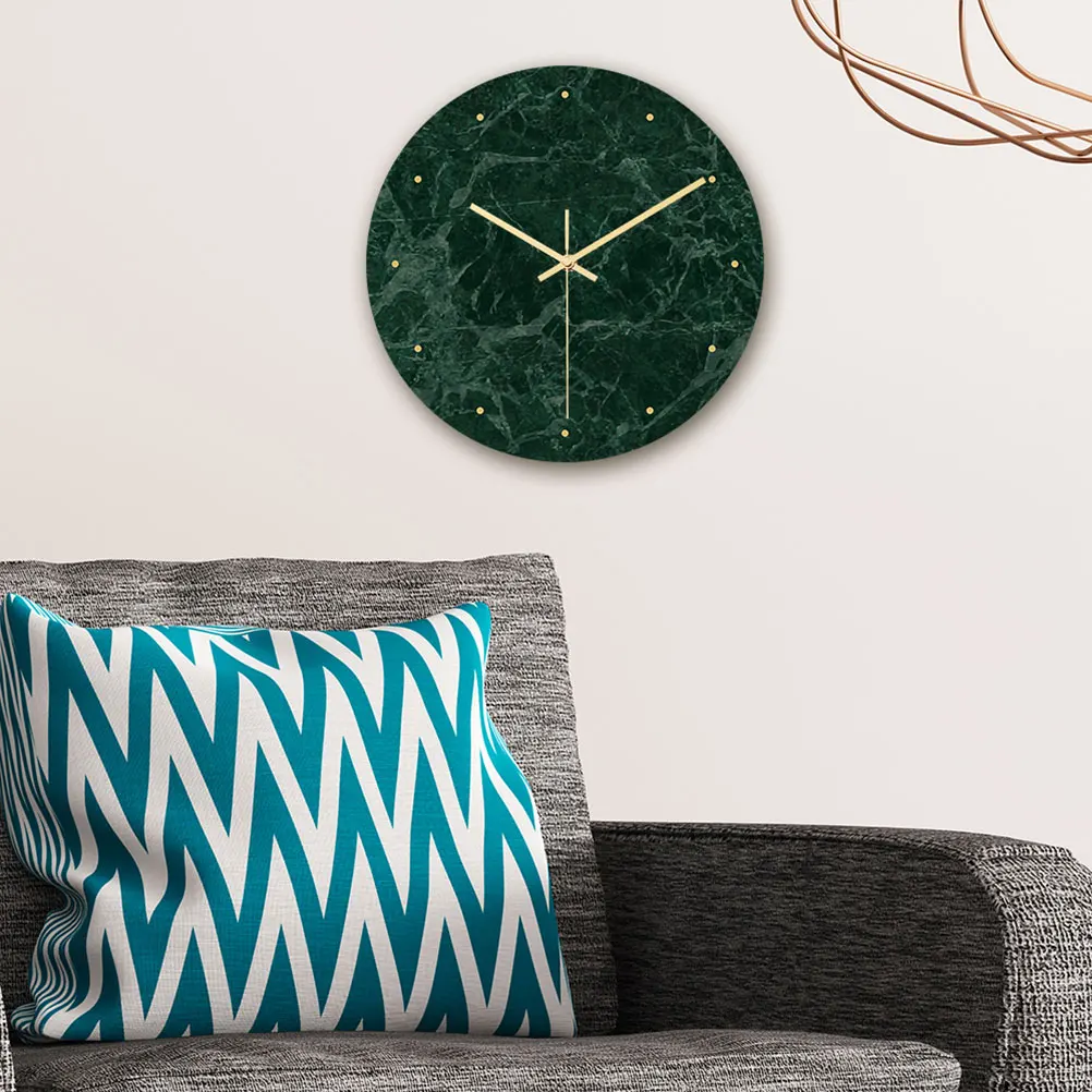 

Luxury Marble Creative Wall Clock Silent Acrylic Home Decor Round Clock Housewarming Gift Moisture Proof