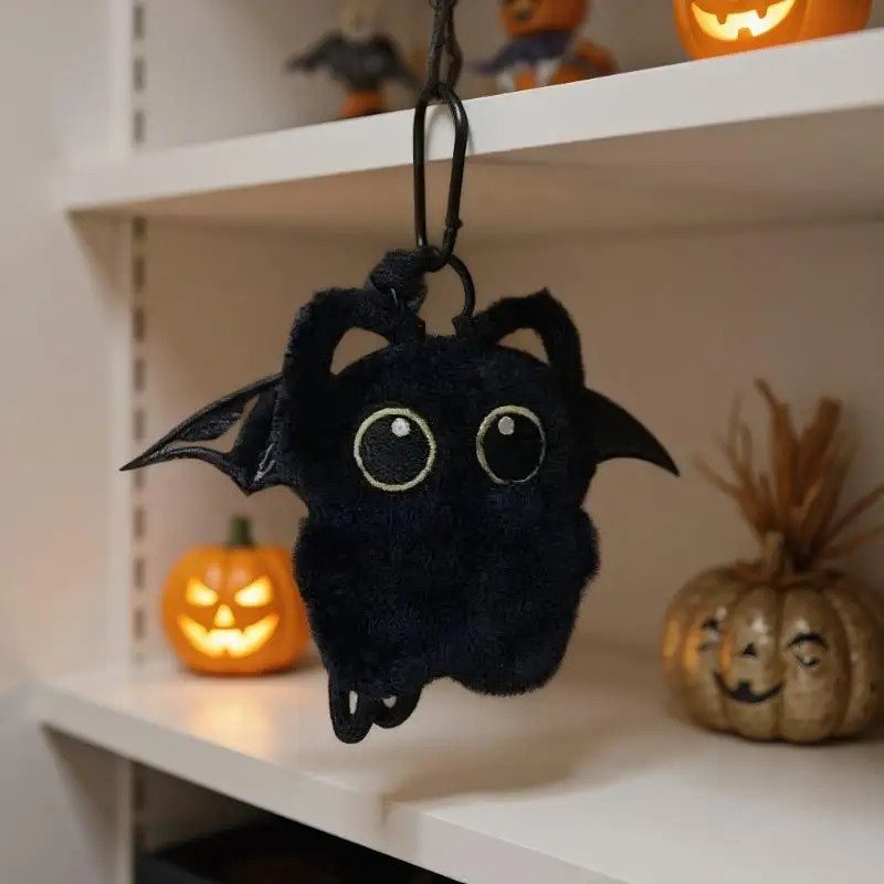 Lovely Plush Black Cat Doll Keychain, Small Stuffed Kitten Pendant for Bag Backpack, Birthday Gift for Boy Girl