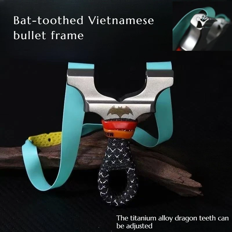 

New Bat Dragon Tooth Vietnamese Bullet Frame Stainless Steel Dragon Tooth High-precision Flat Skin Outdoor Hunting Tools
