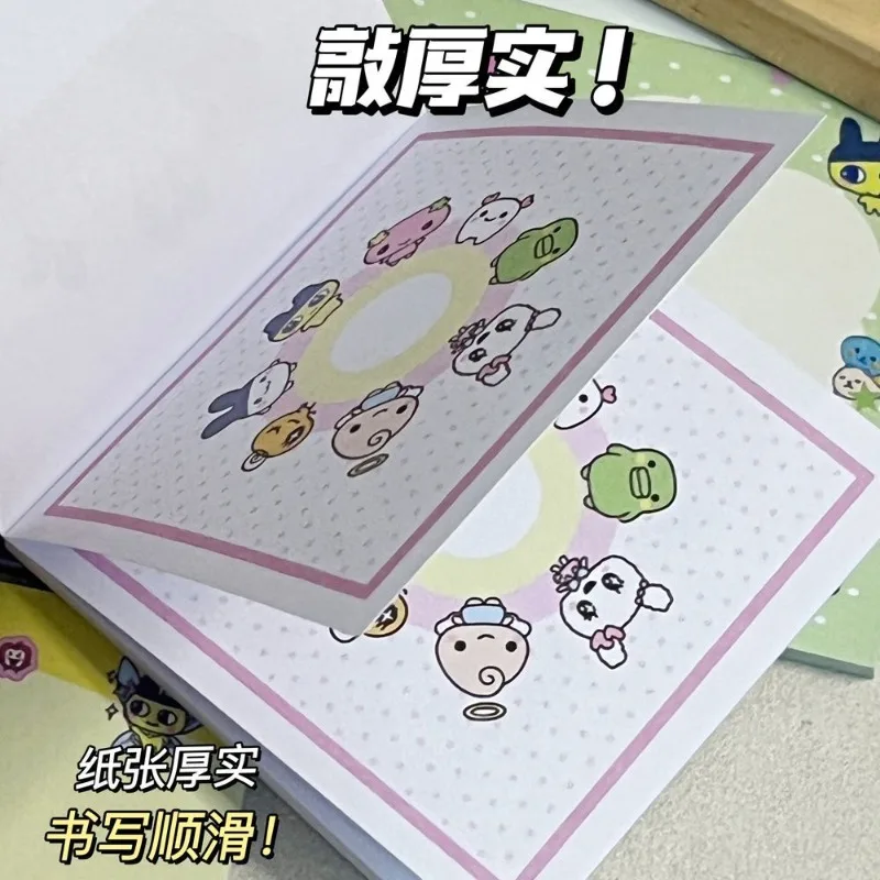 4pcs Tamagotchi Mametchi Memetchi Cartoon Cute Pattern Memo Pad Kawaii Student Notes Study Sticky Notes Stationery Wholesale view 4