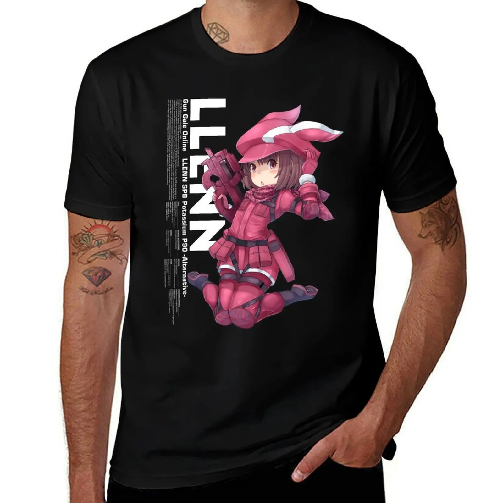 

GGO-LLENN [черный фон] футболка забавные футболки хлопковая мужская футболка тяжелая хлопковая футболка