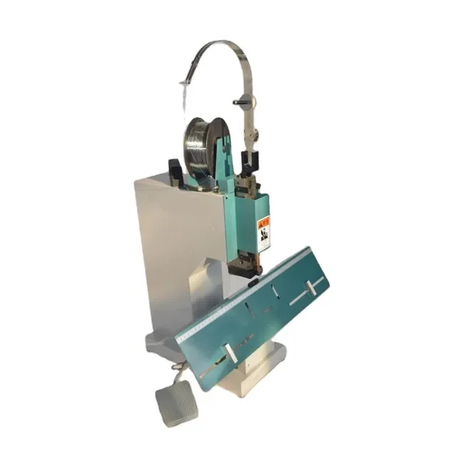 

Single head Wire Saddle and Flat Stitcher Stitching book binding making Machine