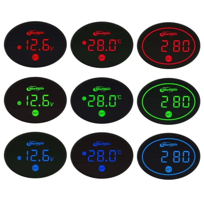 Digital Voltmeter /Temperature & 4 in 1 LED Display Voltmeter 9-24V