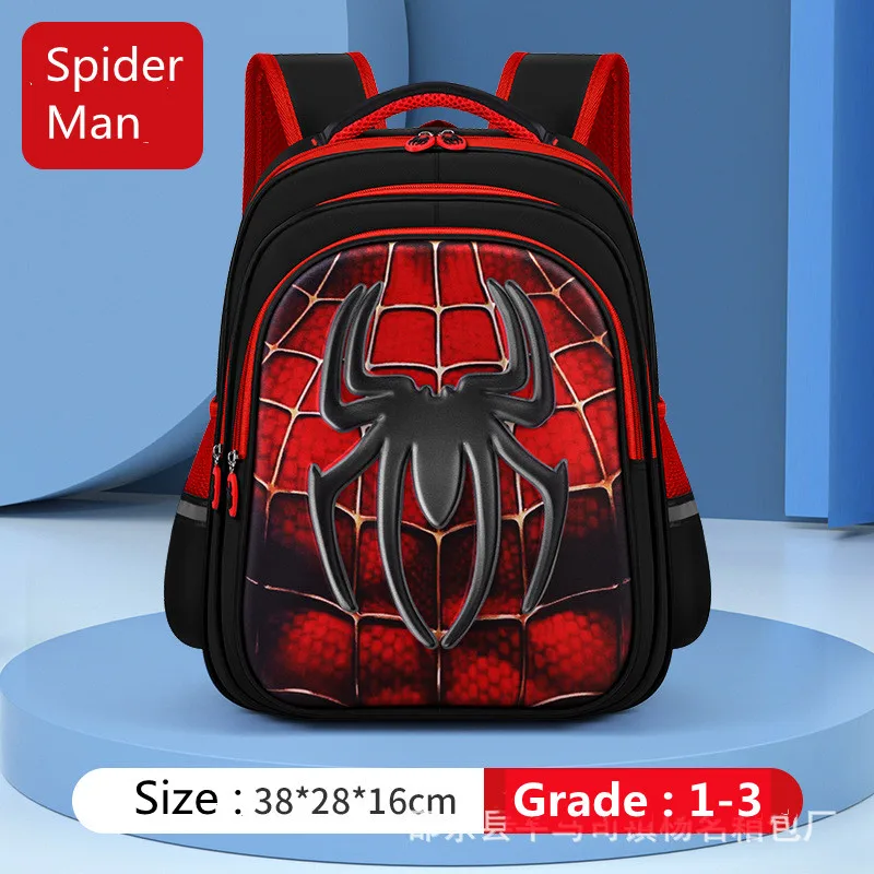 Marvel Boy Orthopedic School Bag Primary Student Shoulder Backpack Spider Man Captain America Large Capacity Kids Gifts Mochilas