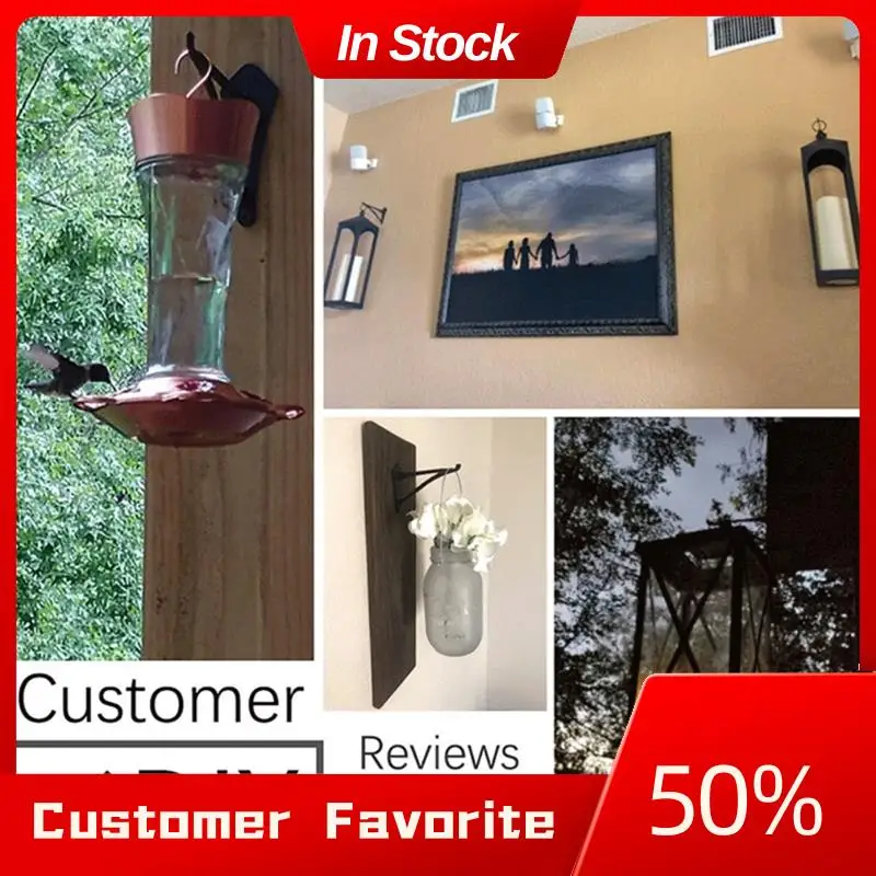 AT03 Ganchos superiores para farol y macetero, colgadores decorativos para interiores y exteriores, pequeños carillones de viento, colibríes