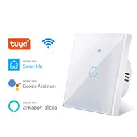 WiFi Smart Switch EU Light Wall Touch Switch 220V No Need Neutral Wire Tuya Smart Life Work with Alexa Google Home 1/2/3/4 Gang