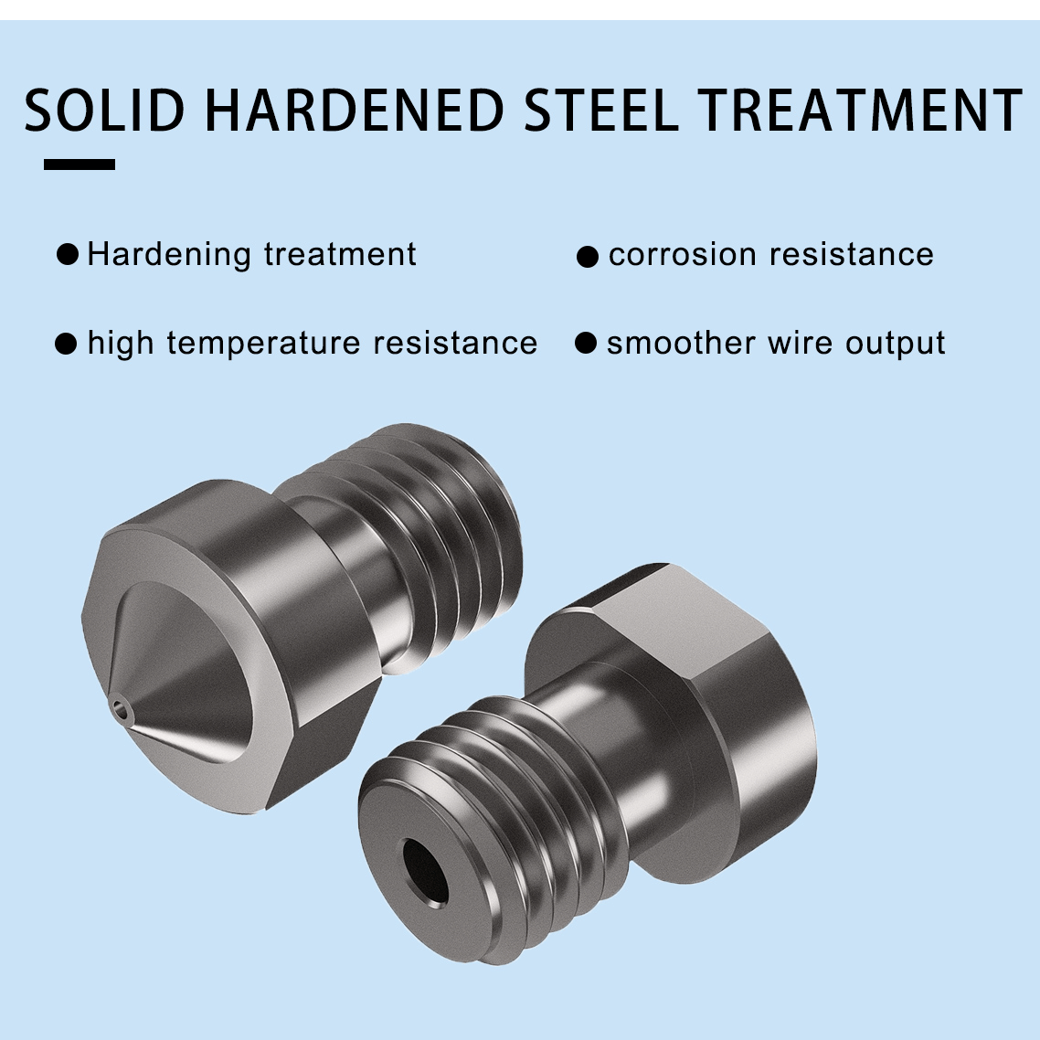 V6 Düse aus gehärtetem Stahl 0,2/0,4/0,6/0,8/1mm 1,75mm Filament M6 3D-Drucker-Düse für Ender 3 Hotend Titan Extruder Prusa I3 MK3 – Detail 6
