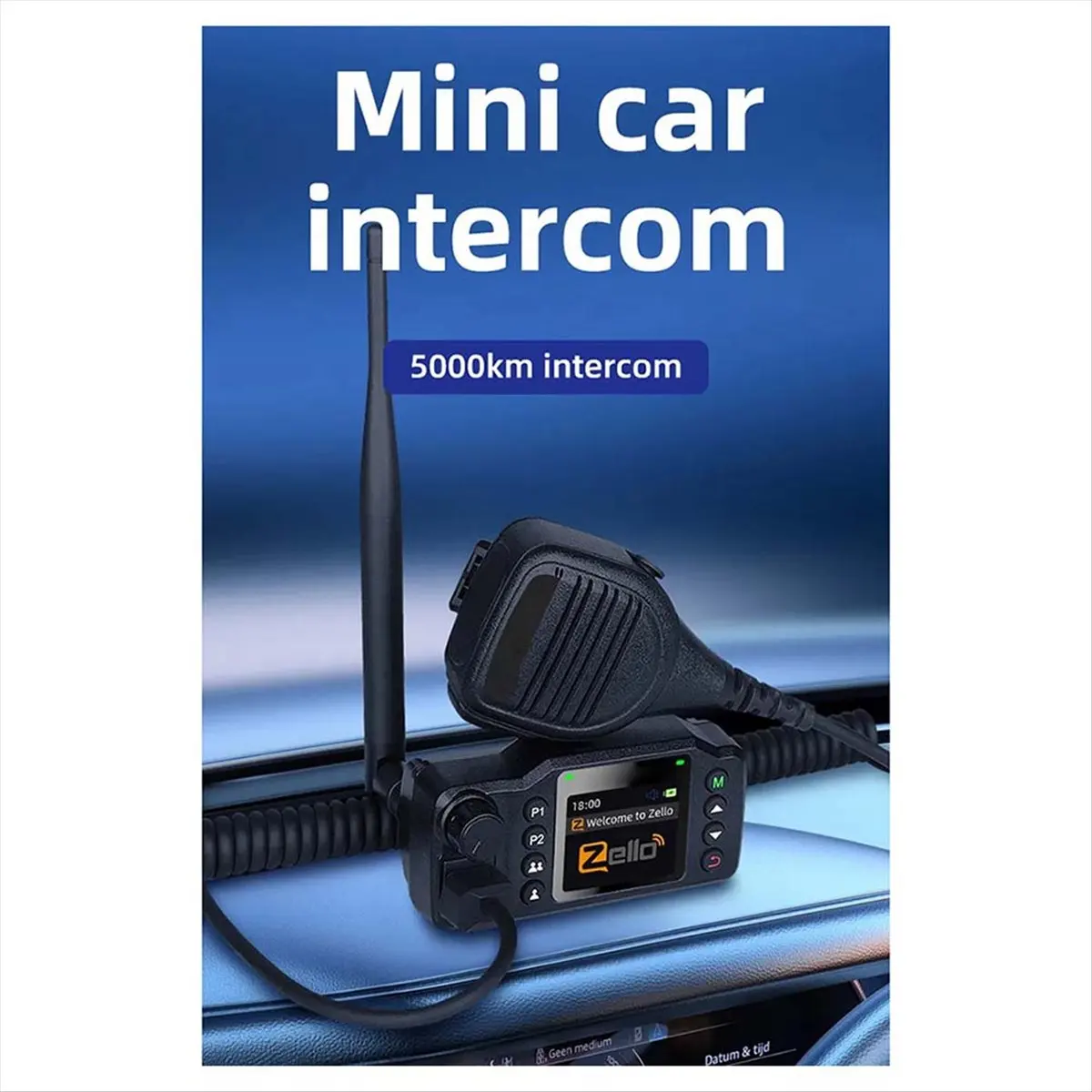 

Zello 4G Full Band Radio Car Intercom Communicator Set Radio 5000KM National Walkie-Talkie Car Radio Waterproof