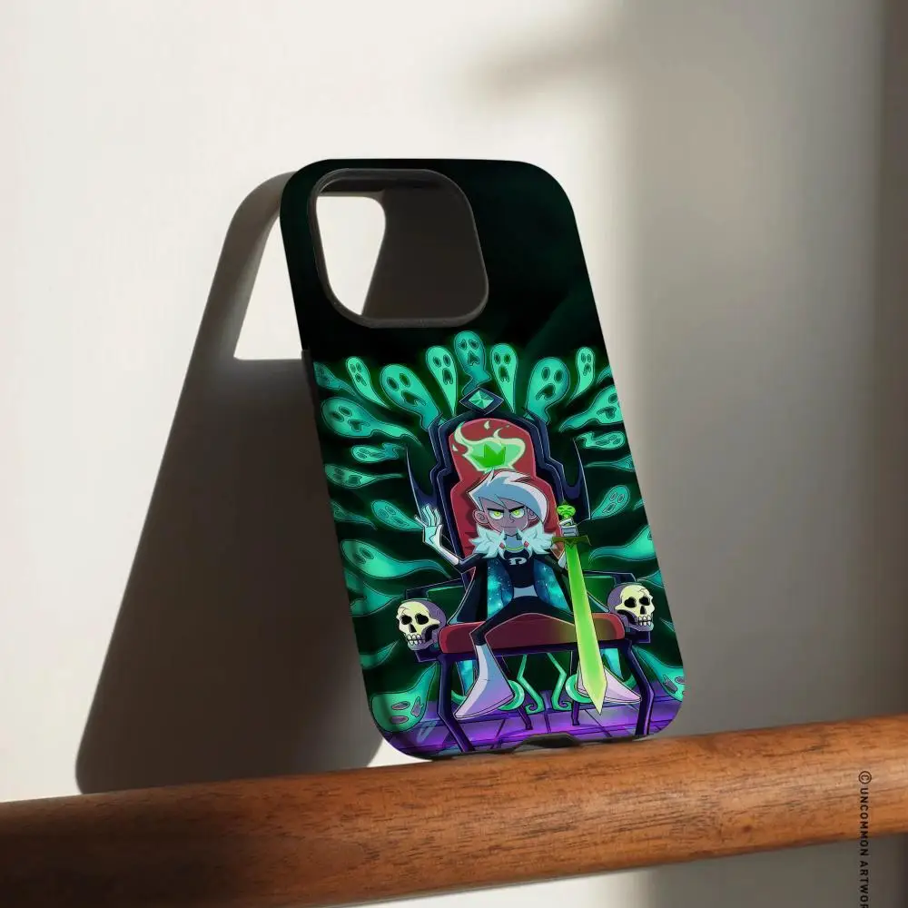D-Danny Phantom-funda de teléfono para iPhone 17, 16, 15, 14, 13, 12 Pro Max Plus, carcasa dura líquida de doble capa HD brillante