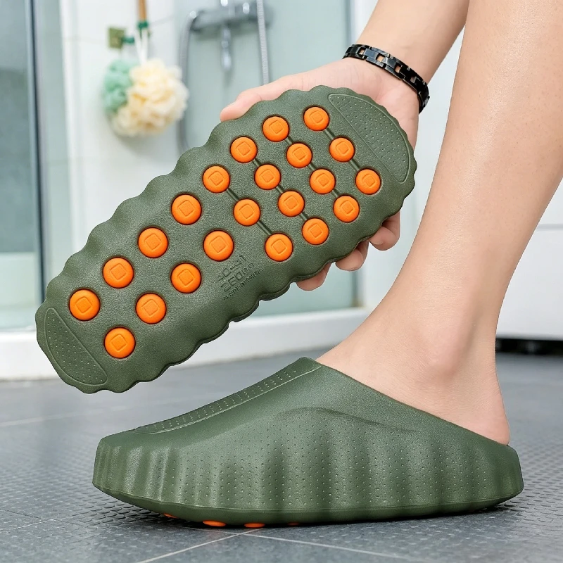 YUYIN EVA Material Sandals for Men Massage Slippers Comfortable Casual Covering Thick Heel Slippers Breathable Function Shoes image 5