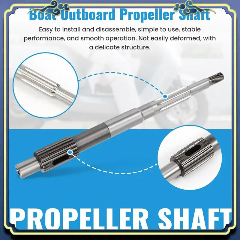 

AU16-Boat Outboard Propeller Shaft 683-45611-0100 For Yamaha 9.9/15HP 2 Strokes Propeller 1984-2006 Boat Accessories Marine