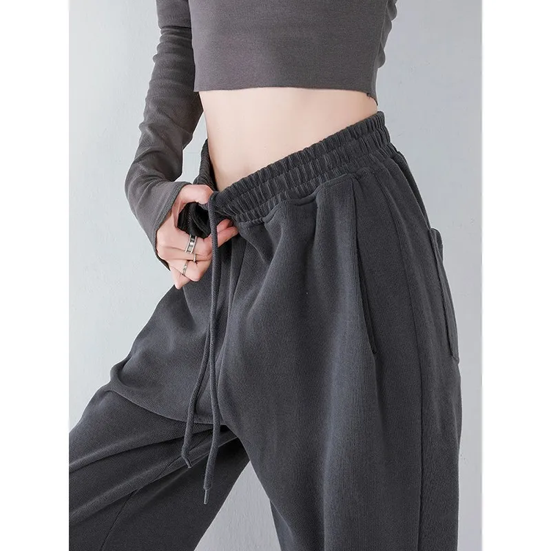 

2022 New Arrival Spring/autumn Women All-matched Korean Style Ankle-length Pants Casual Loose Elastic Waist Harem Pants P505