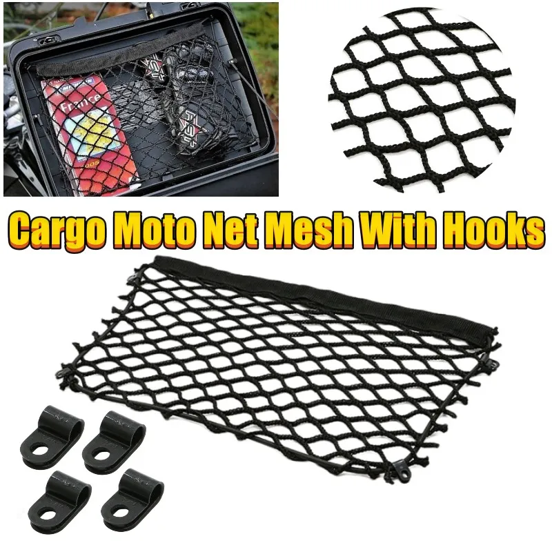 Luggage Storage Organizer Cargo Mesh Net With Clips For Vario Case Panniers For BMW F650GS F700GS F750GS F800GS R850GS R1200GS