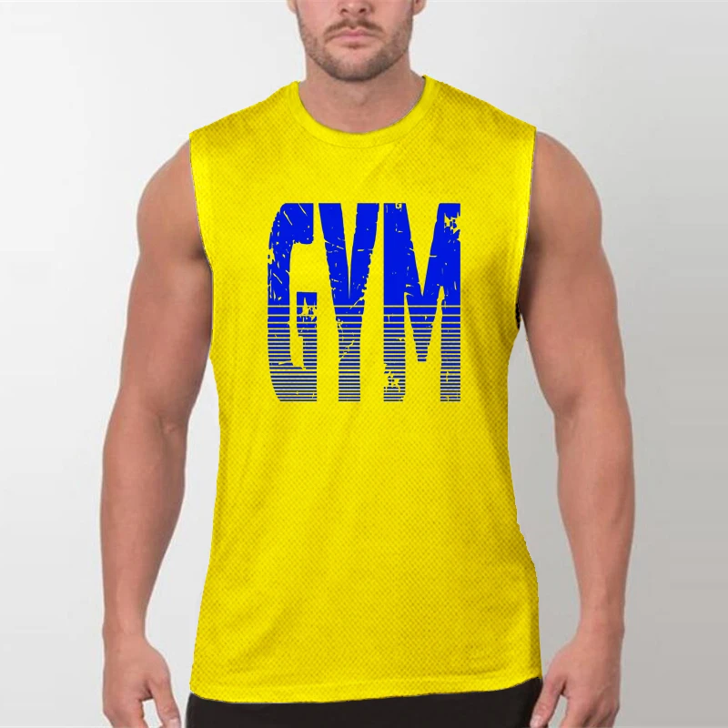 Men's Sports Running Vests Quick Dry Sleeveless Ultra Soft Top For Gym Muscle Training Fitness Workout Breathable Athletic Shirt