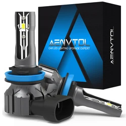 BMTxms-Luz LED antiniebla CANBUS H8 H11, H16JP H10 9145 H3 9006 H27 880 881 H27W/1 H27W/2, lámpara LED de conducción DRL 12V, blanco y amarillo